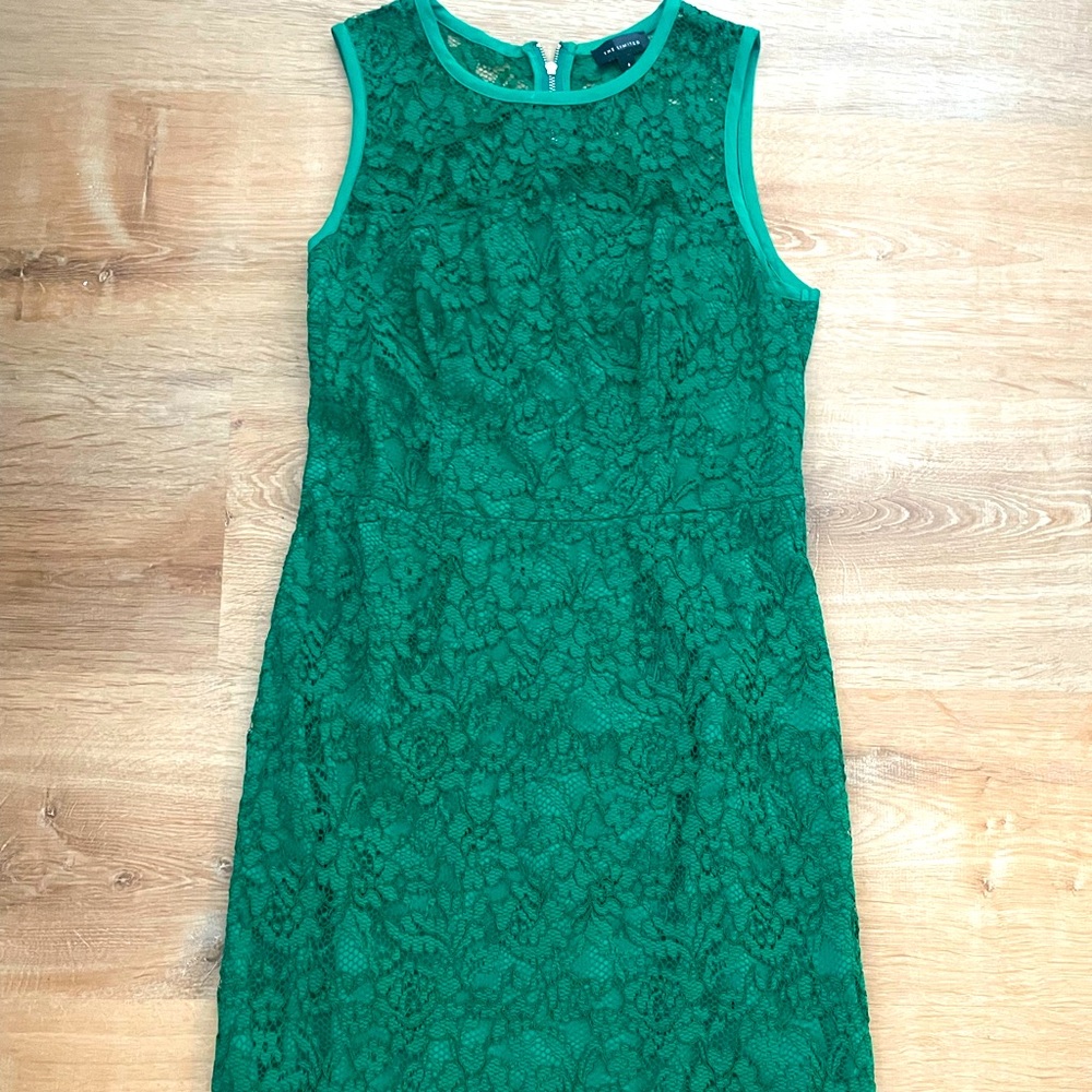 Green, armless lace dress from The Limited- size 4